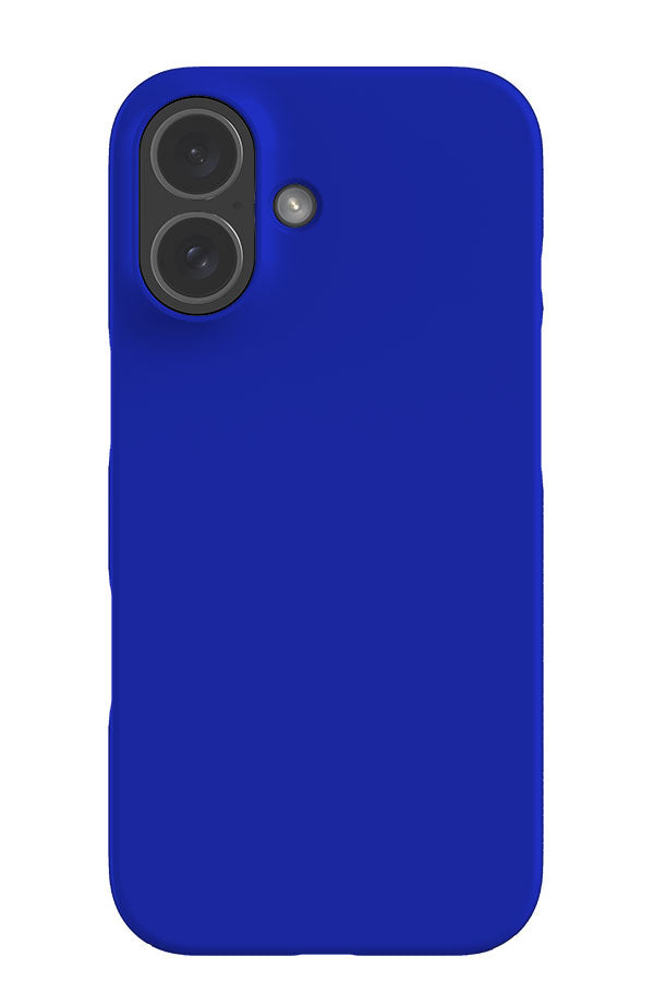 still tone solid colour snap phone case with a plain bright blue base