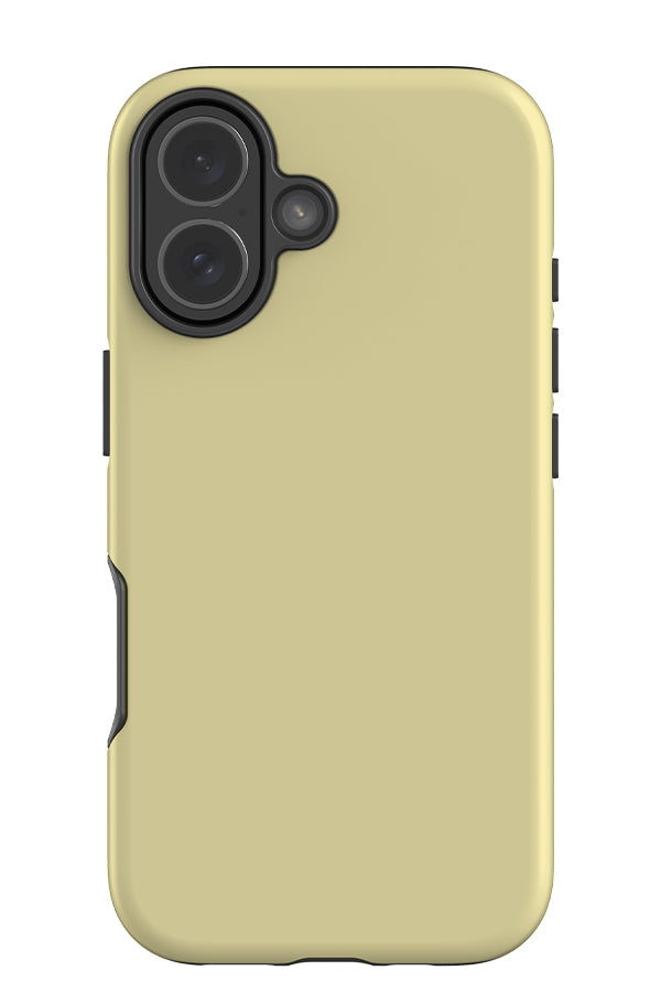 still tone tough phone case with a plain banana yellow single colour