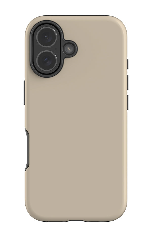 still tone tough phone case with a plain beige single colour