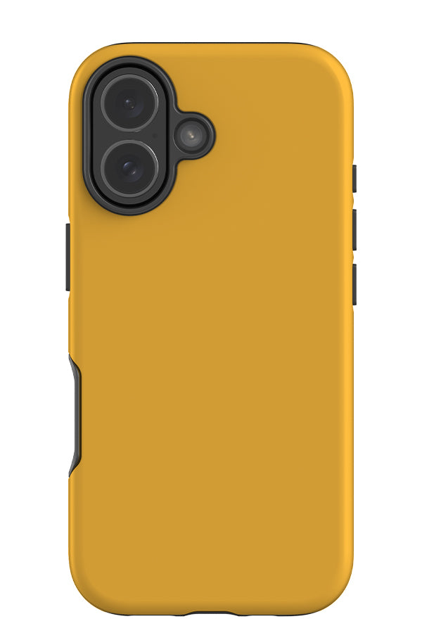 still tone tough phone case with a plain yellow single colour