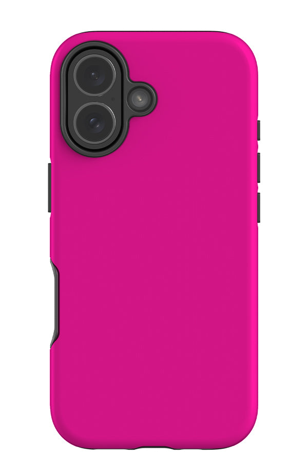 still tone tough phone case with a plain fuchsia pink single colour