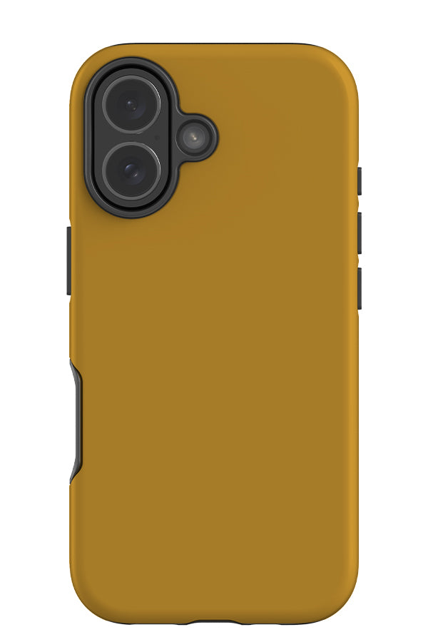 still tone tough phone case with a plain dark yellow single colour