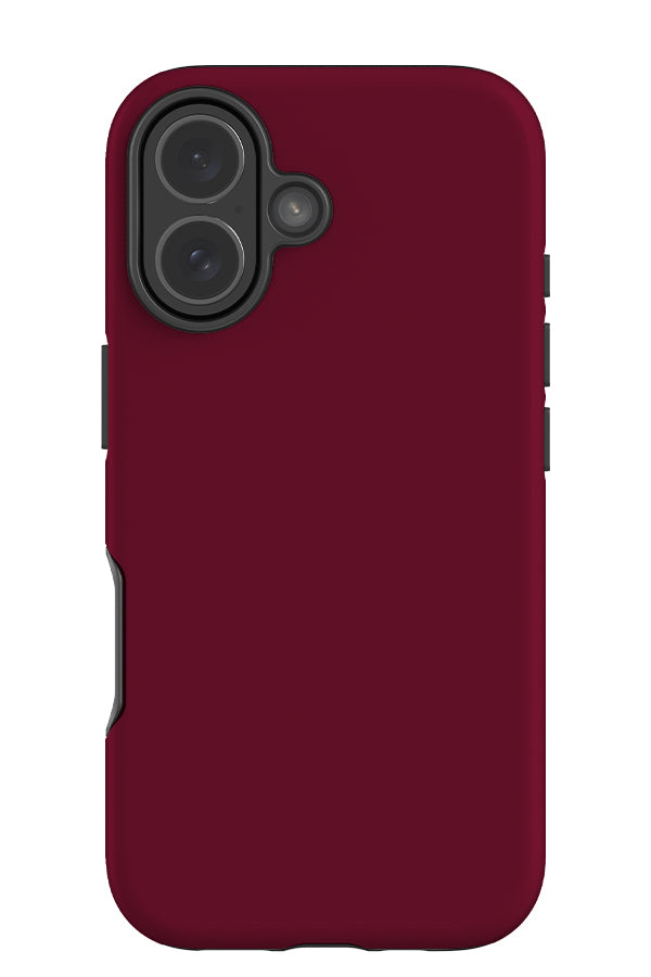 still tone tough phone case with a plain dark red single colour