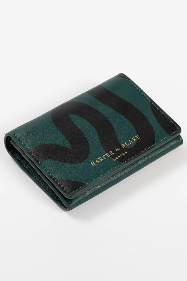 
                  
                    Abstract Swirl Lines Leather Purse (Dark Green) | Harper & Blake
                  
                