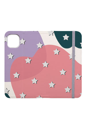 
            
                Load image into Gallery viewer, Abstract Stars Wallet Phone Case (Pink White) Wallet Case - Harper &amp;amp; Blake
            
        