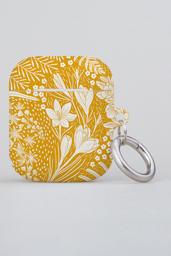 Forest Flowers Paisley by Denes Anna Design AirPod Case (Yellow) | Harper & Blake