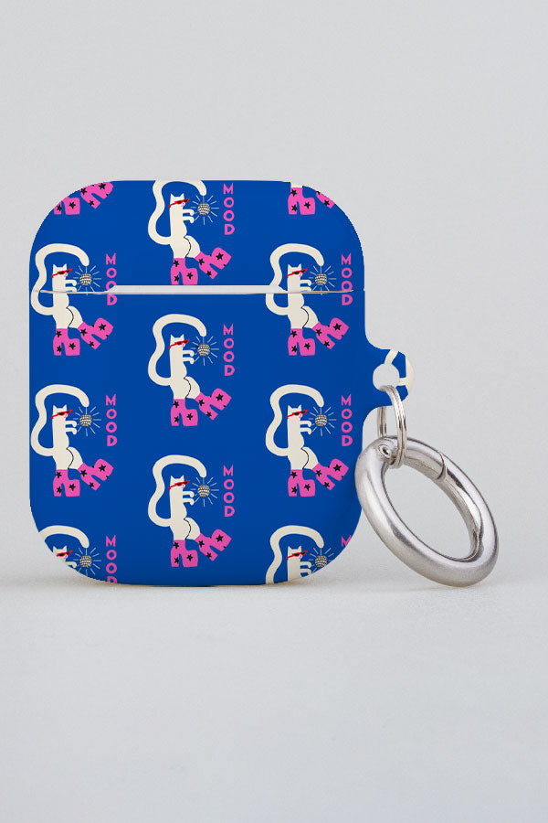  Mood Cat By Aley Wild AirPod Case (Blue) | Harper & Blake