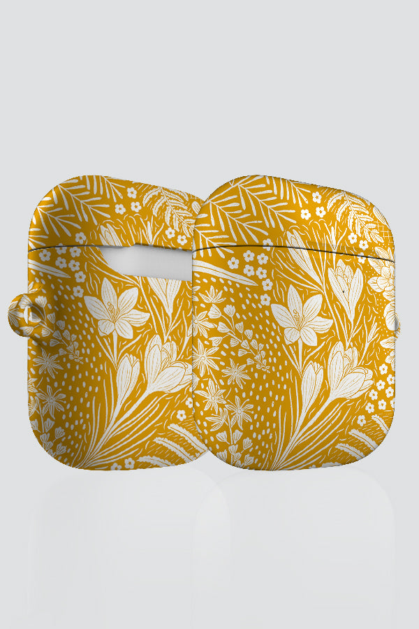 Forest Flowers Paisley by Denes Anna Design AirPod Case (Yellow) | Harper & Blake