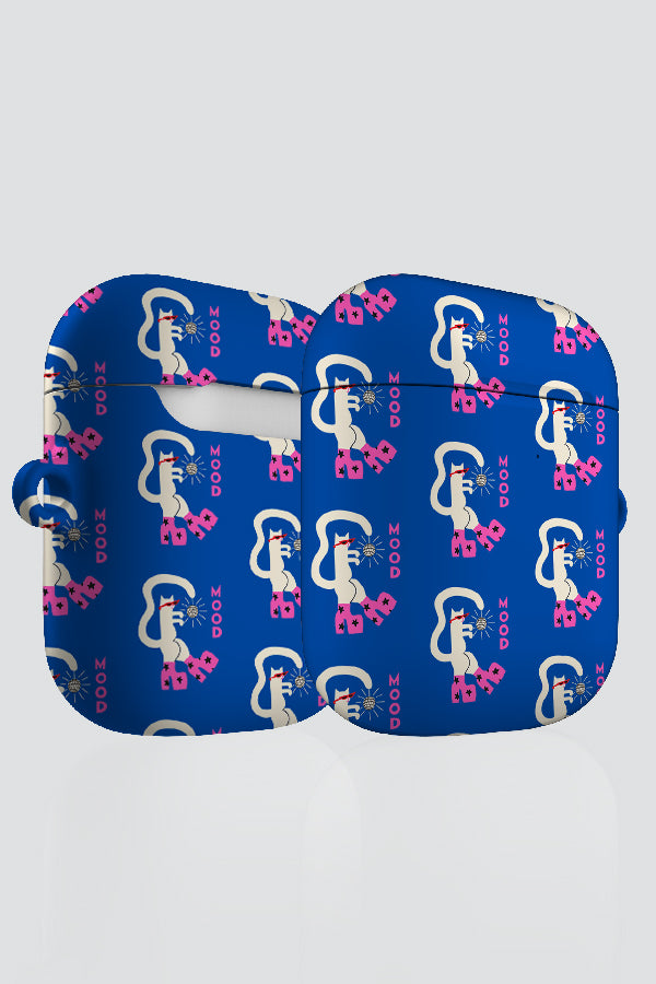  Mood Cat By Aley Wild AirPod Case (Blue) | Harper & Blake