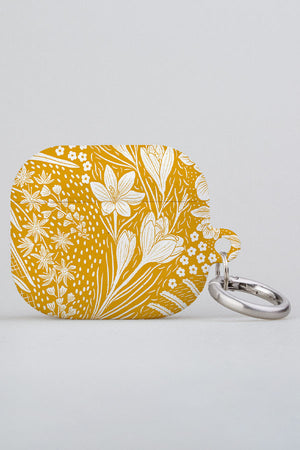 Forest Flowers Paisley by Denes Anna Design AirPod Case (Yellow) | Harper & Blake