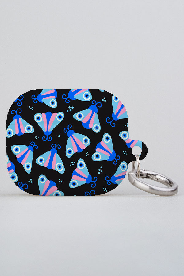 
            
                Load image into Gallery viewer, Evil Eye Butterfly By Aley Wild AirPod Case (Black) | Harper &amp;amp; Blake
            
        