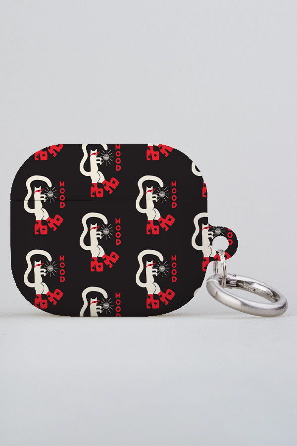  Mood Cat By Aley Wild AirPod Case (Black) | Harper & Blake