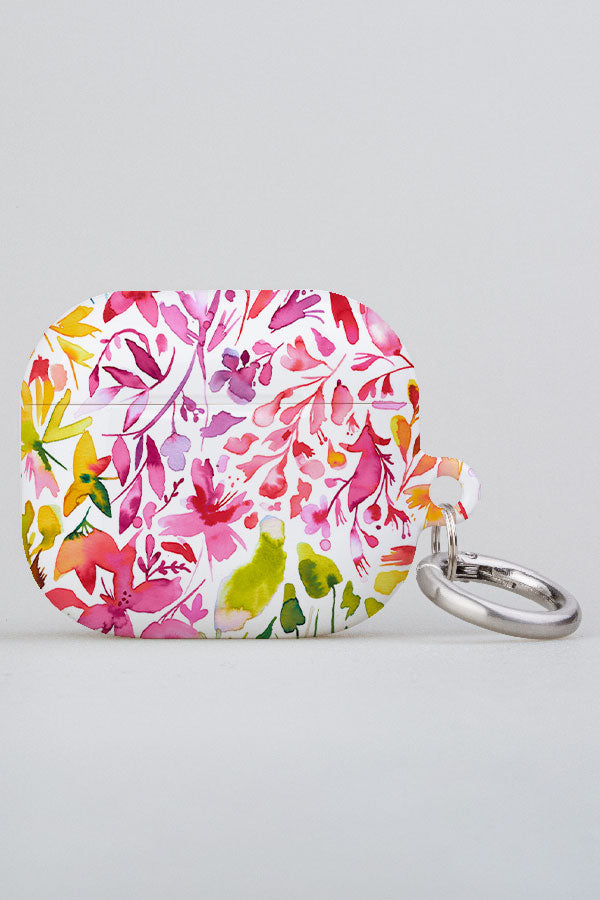 Magic Watercolour Colourful Plants By Ninola Design AirPod Case (Rainbow) | Harper & Blake