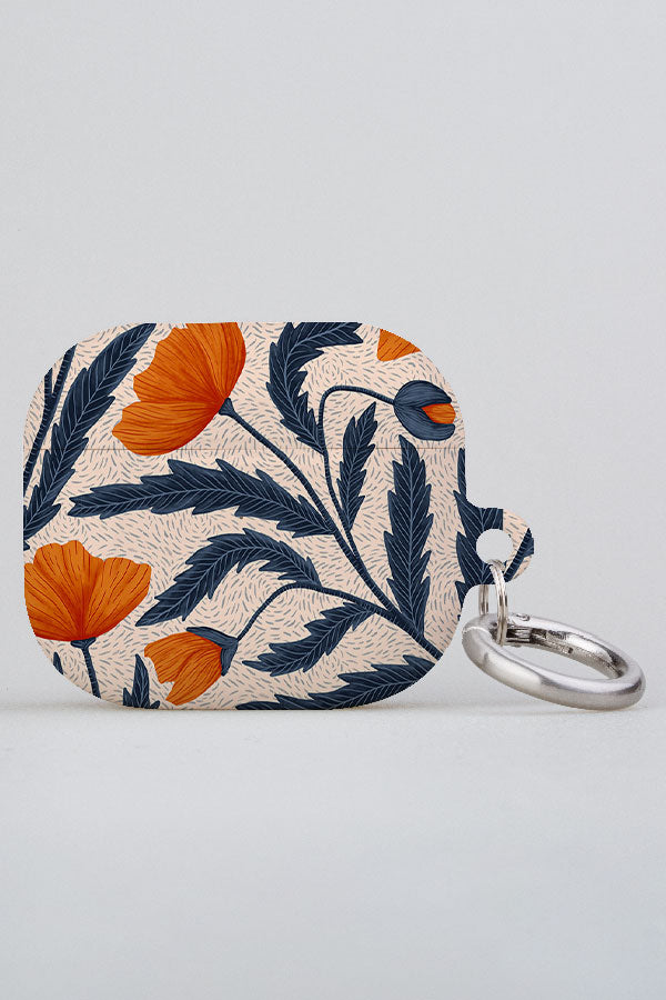 Poppy Flowers by Denes Anna Design AirPod Case (Beige) | Harper & Blake
