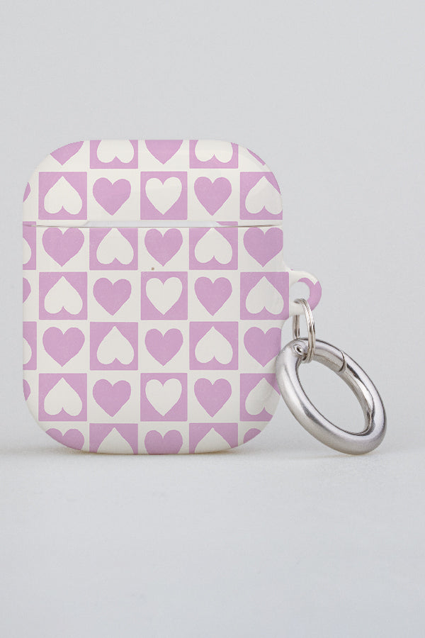Heart Check By Rebecca Elfast AirPod Case (Lilac) | Harper & Blake