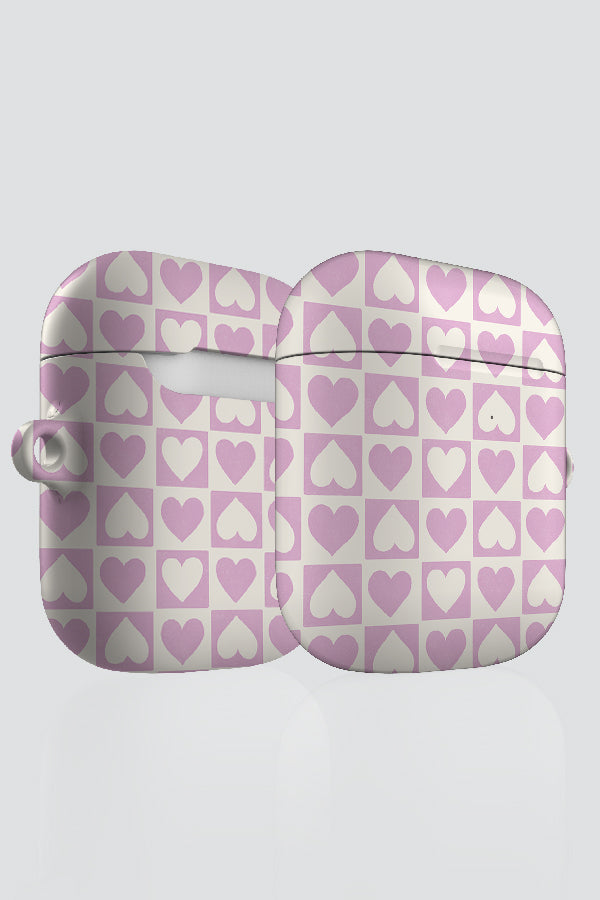 
            
                Load image into Gallery viewer, Heart Check By Rebecca Elfast AirPod Case (Lilac) | Harper &amp;amp; Blake
            
        