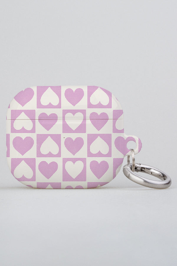 Heart Check By Rebecca Elfast AirPod Case (Lilac) | Harper & Blake