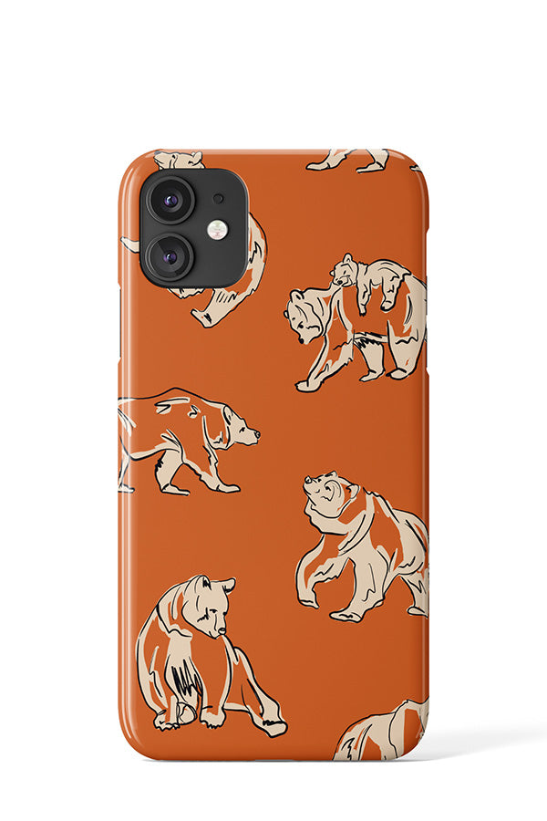 Bears Phone Case (Burnt Orange) Tech Cases - Harper & Blake