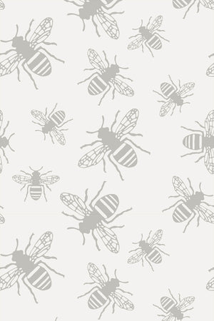 Bee Print Wallpaper (Off White) | Harper & Blake