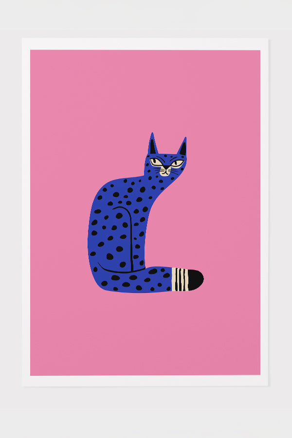
                  
                    Bold Graphic Cat Art Print Poster (Pink) | Harper & Blake
                  
                
