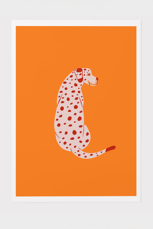 
                  
                    Bold Graphic Dog Art Print Poster (Orange) | Harper & Blake
                  
                