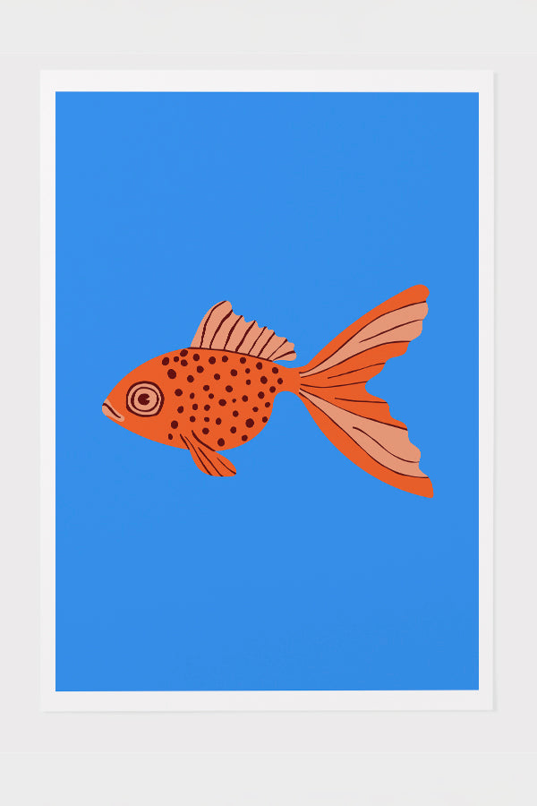 
                  
                    Bold Graphic Goldfish Art Print Poster (Blue) | Harper & Blake
                  
                