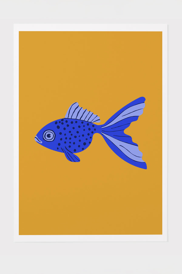 
                  
                    Bold Graphic Goldfish Art Print Poster (Yellow) | Harper & Blake
                  
                