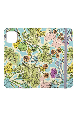 
            
                Load image into Gallery viewer, Bouquet Sunny Day by May Cart Print Art Wallet Phone Case (Blue) | Harper &amp;amp; Blake
            
        