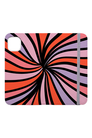 Central Swirl Wallet Phone Case (Pink) Wallet Case - Harper & Blake