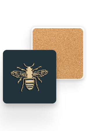 
            
                Load image into Gallery viewer, Large Bee Drinks Coaster (Teal Green) | Harper &amp;amp; Blake
            
        