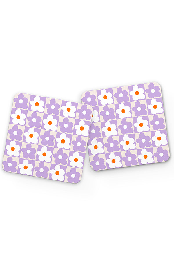 
                  
                    Daisy Check Pattern Drinks Coaster (Lilac) | Harper & Blake
                  
                