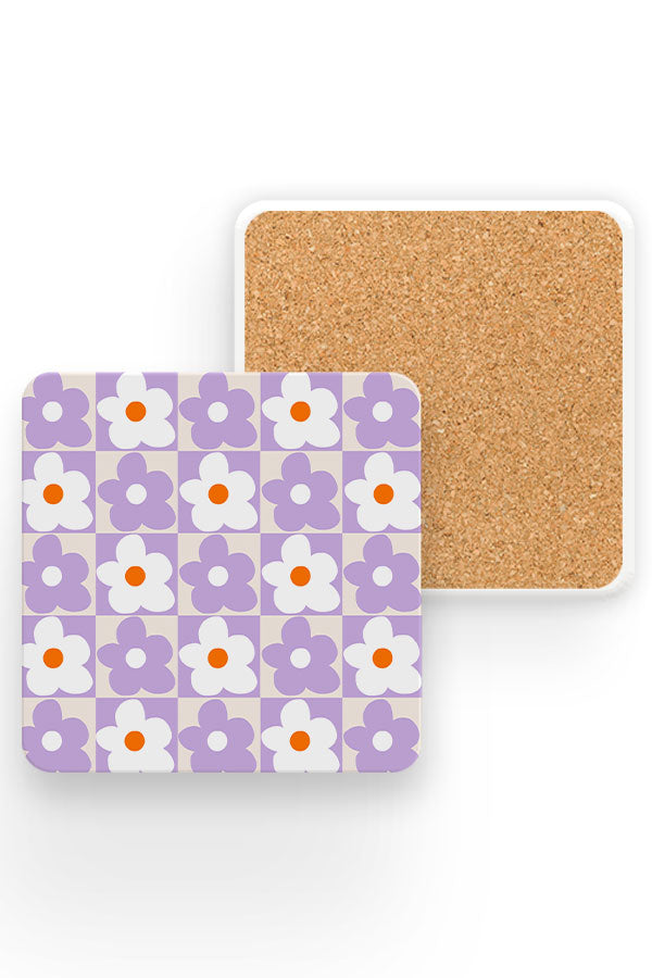 
                  
                    Daisy Check Pattern Drinks Coaster (Lilac) | Harper & Blake
                  
                