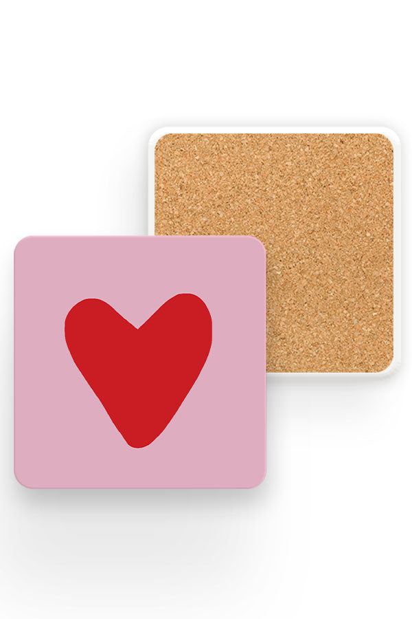 Heart Drinks Coaster (Pink) | Harper & Blake