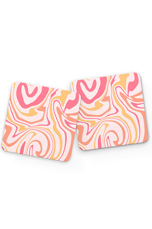 Bold Marble Swirl Drinks Coaster (Pink) | Harper & Blake
