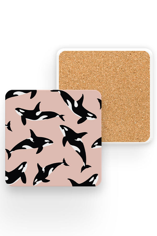 
                  
                    Orca Killer Whale Pattern Drinks Coaster (Pink) | Harper & Blake
                  
                