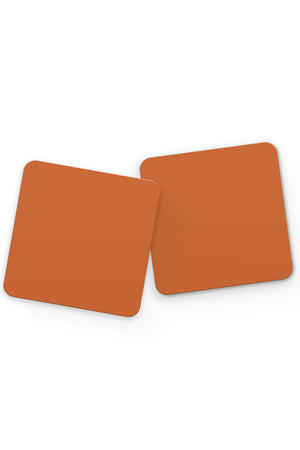 Burnt Orange Plain Block Colour Drinks Coaster | Harper & Blake