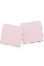 Light Pink Plain Block Colour Drinks Coaster