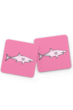 Shark Drinks Coaster (Pink)