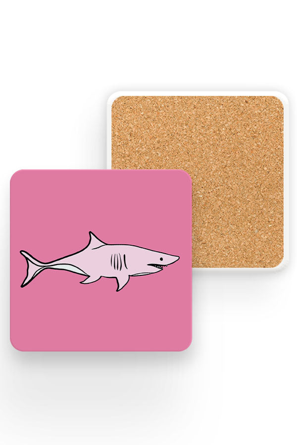
            
                Load image into Gallery viewer, Shark Drinks Coaster (Pink) | Harper &amp;amp; Blake
            
        