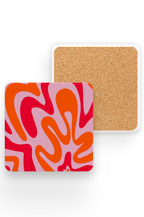 
                  
                    Swirl Shapes Drinks Coaster (Pink & Red) | Harper & Blake
                  
                
