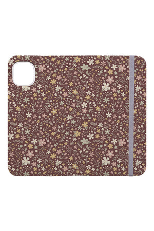 
            
                Load image into Gallery viewer, Dainty Floral by Dottie &amp;amp; Caro Wallet Phone Case (Brown) | Harper &amp;amp; Blake
            
        
