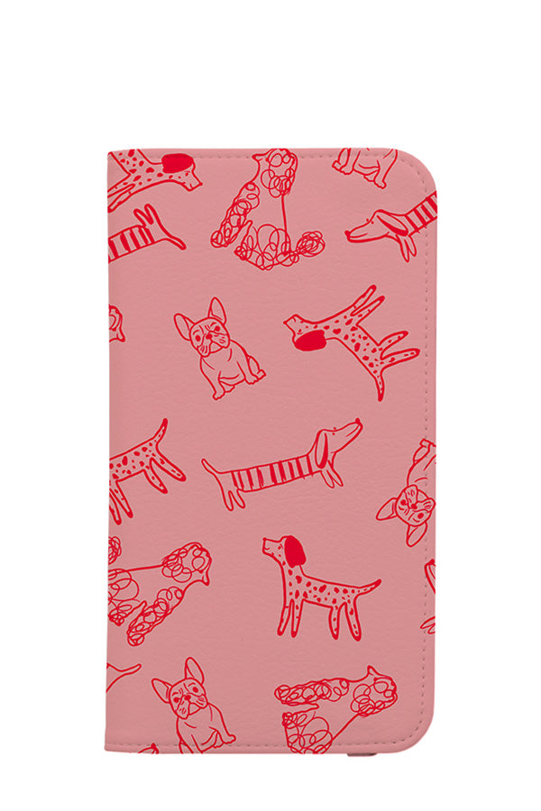 
            
                Load image into Gallery viewer, Dogs Pattern Wallet Phone Case (Peach) Wallet Case - Harper &amp;amp; Blake
            
        