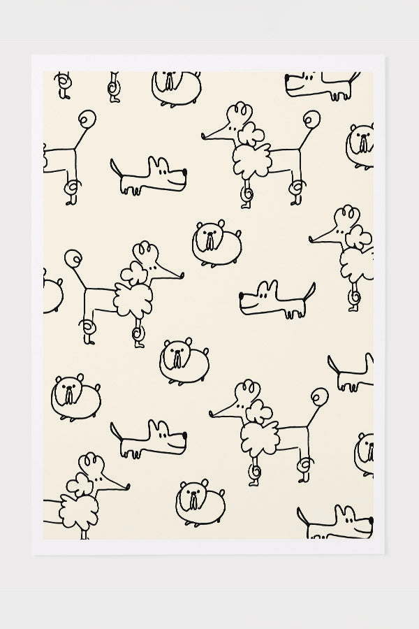 
                  
                    Doodle Dogs Scatter Art Print Poster (Cream) | Harper & Blake
                  
                