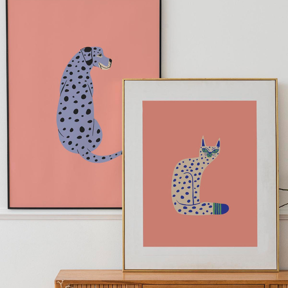 
                  
                    Bold Graphic Dog Art Print Poster (Peach) | Harper & Blake
                  
                