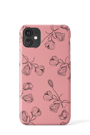 Floral Blooms Line Art Phone Case (Pink) Tech Cases - Harper & Blake