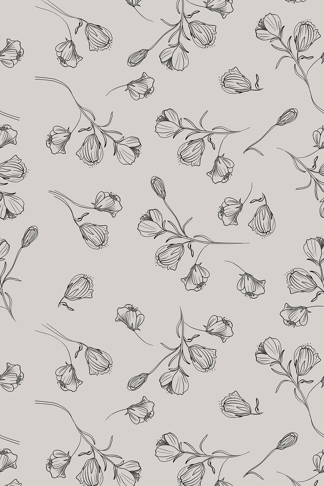 Floral Blooms Wallpaper (Silver) | Harper & Blake
