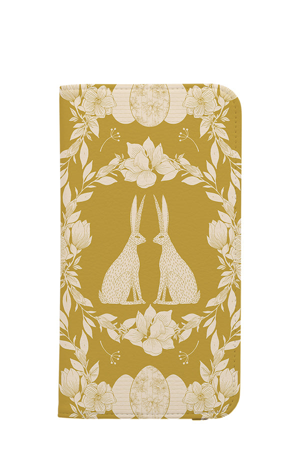 Easter Bunnies by Lucia from DEINKI Wallet Phone Case (Mustard)