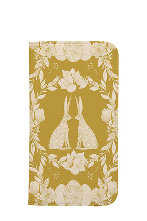 
            
                Load image into Gallery viewer, Easter Bunnies by Lucia from DEINKI Wallet Phone Case (Mustard) | Harper &amp;amp; Blake
            
        