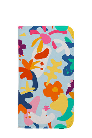 
            
                Load image into Gallery viewer, Summer Happy Organic Pieces by Belavi Design Wallet Phone Case (Blue) | Harper &amp;amp; Blake
            
        