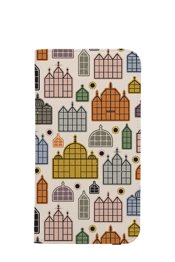 Victorian Greenhouses by Twigged Wallet Phone Case (Beige)